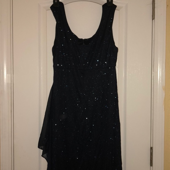 Long royal blue sparkly dress - Picture 6 of 7